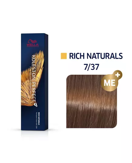 Wella Professionals Koleston Perfect Me+ Permanente Haarfarbe 7/37 Medium Blonde Golden Brown, 60 ml