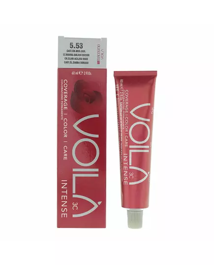 Intercosmo Voila 3C Intense Permanente Haarfarbe 5.53 Light Mahogany Golden Brown, 60 ml