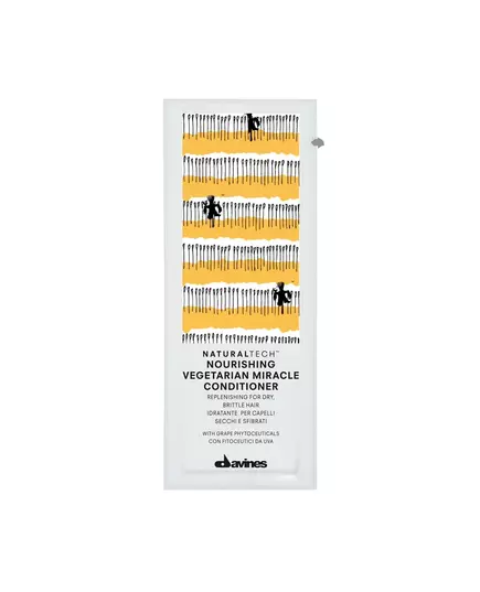 Setzen Davines NaturalTech Nourishing Vegetarian Miracle Haarspülung Hydratisierend 12 stk, 12 × 12 ml