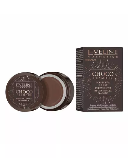 Eveline Cosmetics Choco Glamour Regeneration Nacht Lippenmaske, 12 ml, Bild 3