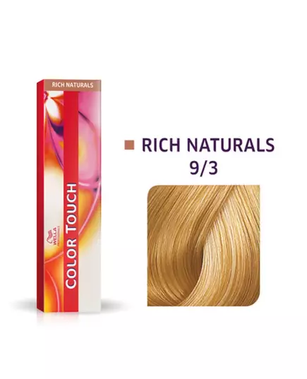 Wella Professionals Color Touch Sans ammoniaque Teinture capillaire semi-permanente 9/3 Golden Light Blonde Mahogany, 60 ml