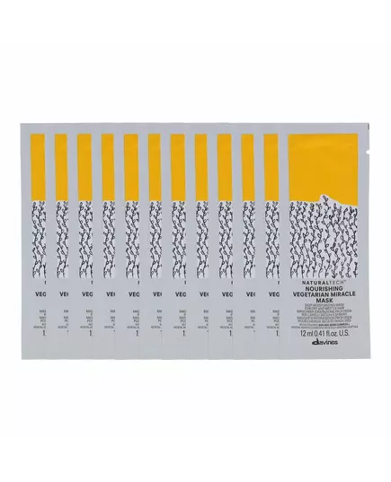 Setzen Davines Natural Tech Nourishing Hair Building Pack Haarbehandlungs-Crememaske 12 stk, 12 × 12 ml