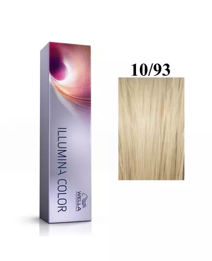 Wella Professionals Illumina Color Permanente Haarfarbe 10/93 Bright Light Blonde Pearly Gold, 60 ml