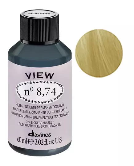 Davines View Coloration cheveux demi-permanente 8.74 Gloss, 60 ml