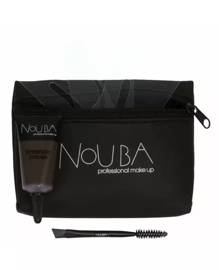 25 Set Nouba: Nouba Eyebrow Brush + Nouba Eyebrow Gel 7 ml + Textile Makeup Bag Black, 7 ml