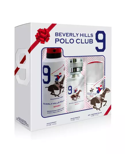 Set Beverly Hills Polo Club: 1982 - Sport 9 Eau De Toilette For Men 50 ml + 1982 - Sport 9 Anti-Perspirant Deodorant Spray For Men 175 ml + 1982 - Sport 9 Anti-Perspirant Deodorant Roll-On For Men, 50 ml, Bild 3