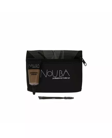 10 Set Nouba: Nouba Eyebrow Brush + Nouba Eyebrow Gel 7 ml + Textile Makeup Bag Black, 7 ml