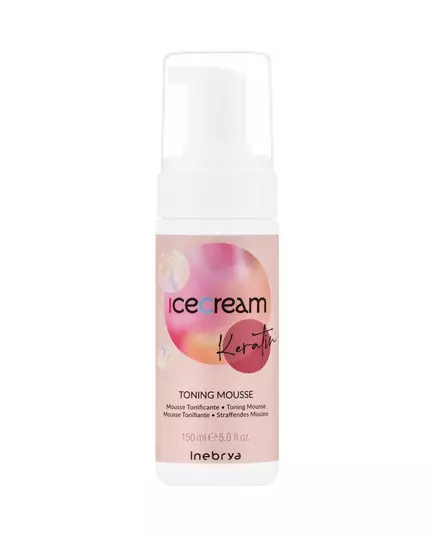 Inebrya Ice Cream Keratin Mousse pour le cuir chevelu Restructuration, 150 ml