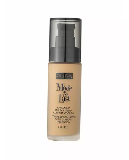 Pupa Made To Last Parabenfrei Langlebig Flüssige Grundierung 03 Dunkles Elfenbein, 30 ml