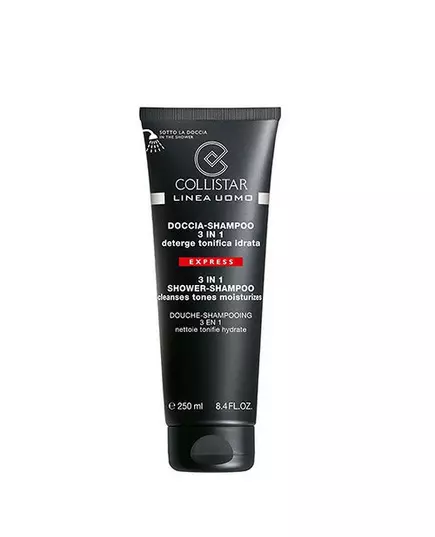 Collistar Uomo Shampooing après-shampooing & gel douche 3-en-1 Nettoyage, 250 ml