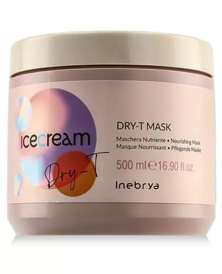 Inebrya Ice Cream Dry-T Masque crème pour traitement des cheveux Hydratant, 500 ml