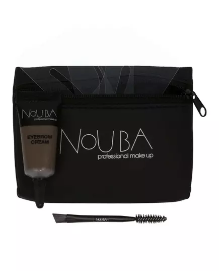 20 Set Nouba: Nouba Eyebrow Brush + Nouba Eyebrow Gel 7 ml + Textile Makeup Bag Black, 7 ml