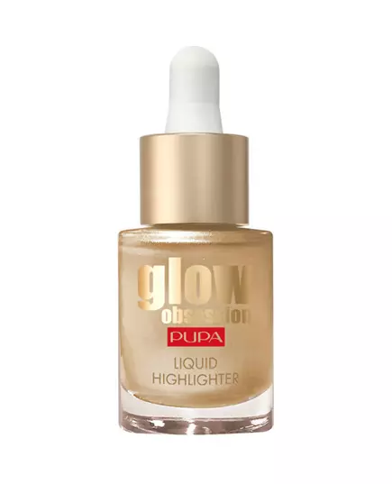 Pupa Glow Obsession Sans parabènes Illuminant Highlighter liquide 100 Lever du soleil Pour le visage, 13,5 ml