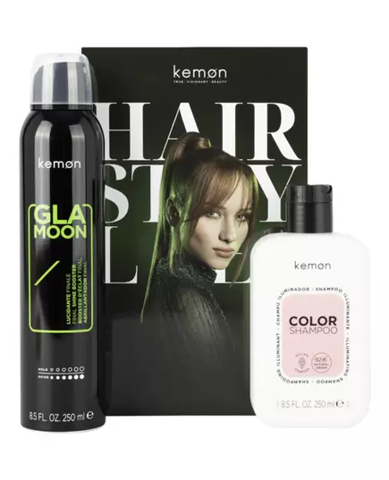 Set Kemon: Styling Glamoon Shine Hair Spray Shine 250 ml + Color Hair Treatment Shampoo Shine For Coloured Hair, 250 ml