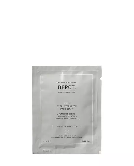 Ensemble Depot 800 Skin Specifics No. 808 Acide hyaluronique Profondément hydratant/Apaisant et revitalisant Masque facial Pour le visage Jour, 12 × 13 ml, image 4