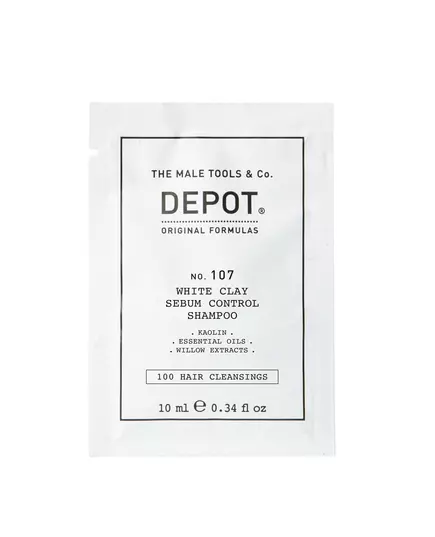 Depot 100 Hair Cleansing No. 107 Kaolin Haarshampoo Zur Regulierung von übermäßigem Talg, 10 ml