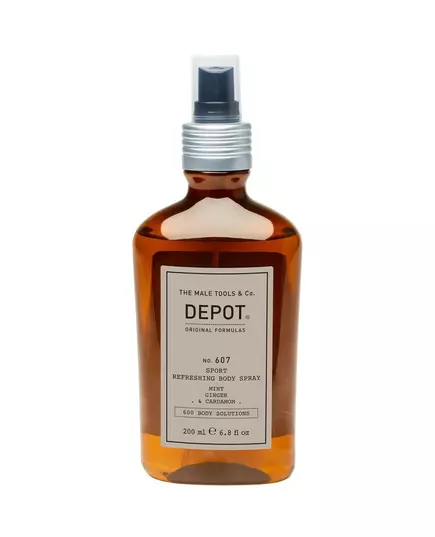 Depot 600 Body Solutions No. 607 Complexe botanique Rafraîchissant Spray corporel Pour le visage et le corps Menthe Gingembre & Cardamome, 200 ml