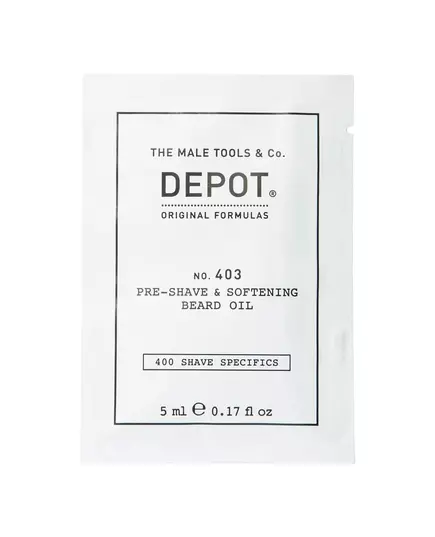 Depot 400 Shave Specifics No. 403 Frischer schwarzer Pfeffer Weichmachen Vor-Rasieröl, 5 ml