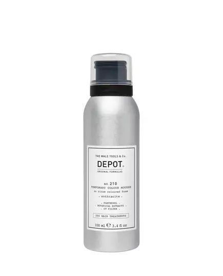 Depot 200 Hair Treatments No. 210 Panthénol Mousse sans rinçage pour couleur de cheveux Anthracite, 100 ml