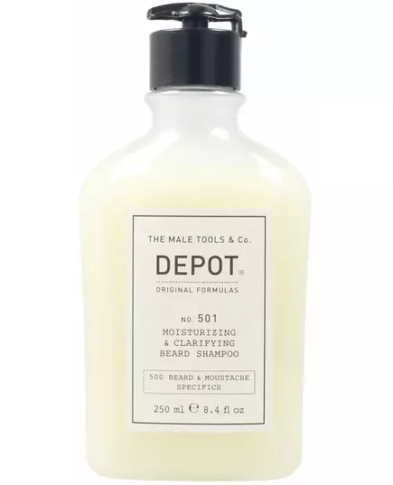 Depot 500 Beard & Mustache Specifics No. 501 Provitamin B5 Bartshampoo Feuchtigkeitsspendend und klärend, 250 ml