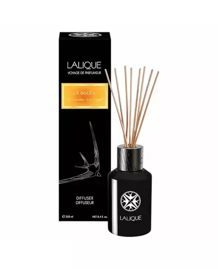 Lalique Le Soleil Chiang Mai Thailande Schilf Aroma-Rattanstäbchen-Diffusor Glanzschwarz, 250 ml, Bild 3