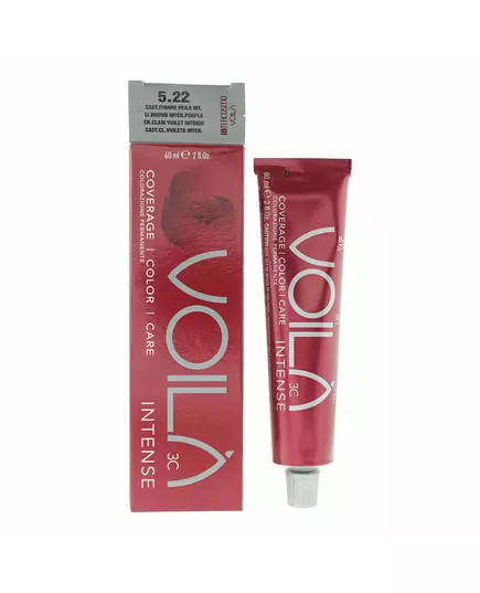 Intercosmo Voila 3C Intense Permanente Haarfarbe 5.22 Light Brown Intense Purple, 60 ml, Bild 3