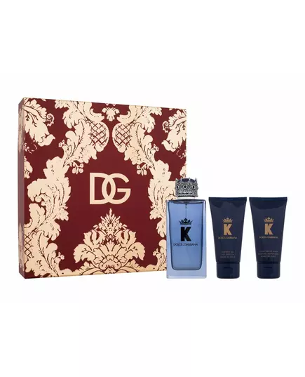 Set Dolce & Gabbana: K By Dolce Gabbana Eau De Parfum For Men 100 ml + K By Dolce Gabbana Cleansing Shower Gel For All Skin Types 50 ml + K By Dolce Gabbana Moisturization After-Shave Balm, 3 pièces