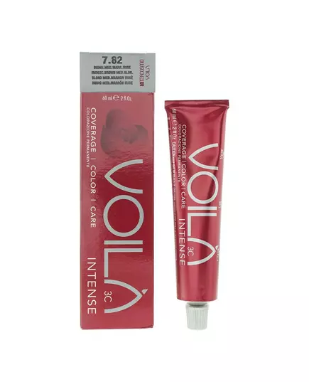Intercosmo Voila 3C Intense Teinture permanente pour cheveux 7.82 Iridescent Brown Medium Blonde, 60 ml, image 3