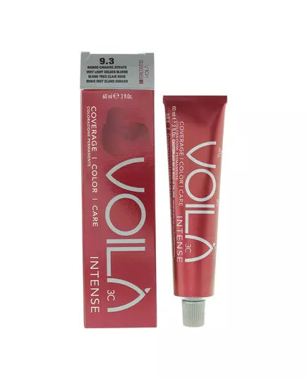 Intercosmo Voila 3C Intense Teinture permanente pour cheveux 9.3 Very Light Golden Blonde, 60 ml, image 3