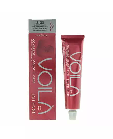 Intercosmo Voila 3C Intense Permanente Haarfarbe 3.22 Dark Brown Intense Purple, 60 ml, Bild 3