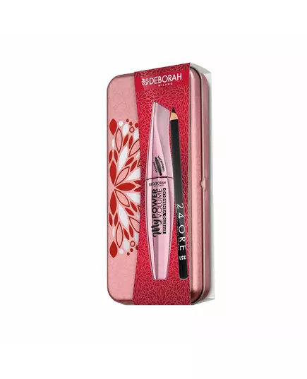 Set Deborah: 24H Extra Gel Pencil Eyeliner Black 1.5 g + My Power Waterproof Volumizing Mascara Black, 1,5 g, Bild 3