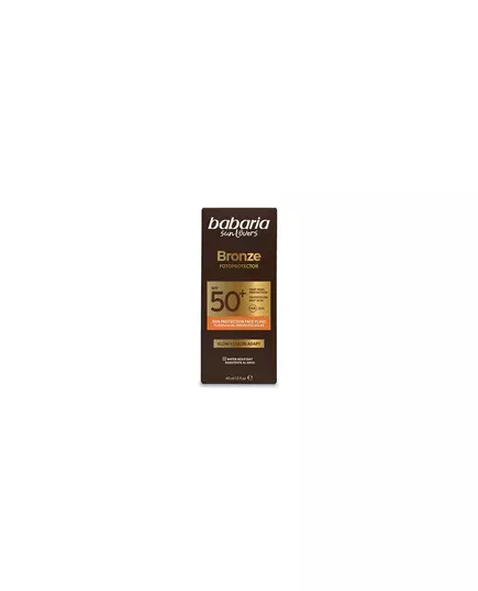 Babaria SUN LOVERS BRONZE fluide solaire visage SPF50+, 40 ml