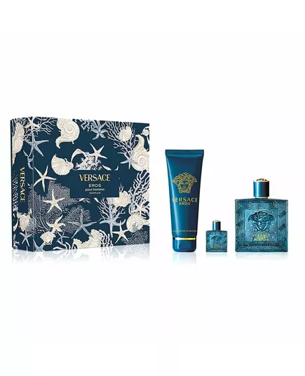 Set Versace: Eros Eau De Parfum For Men 100 ml + Eros Eau De Parfum For Men 5 ml *Miniature + Eros Shower Gel For All Skin Types, 100 ml, Bild 3