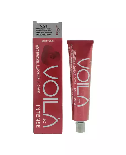 Intercosmo Voila 3C Intense Permanente Haarfarbe 5.21 Light Brown Iridesc Pearl, 60 ml, Bild 3
