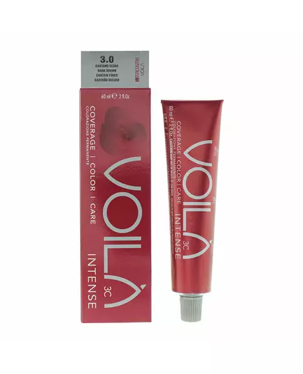 Intercosmo Voila 3C Intense Permanente Haarfarbe 3.0 Dark Brown, 60 ml, Bild 3