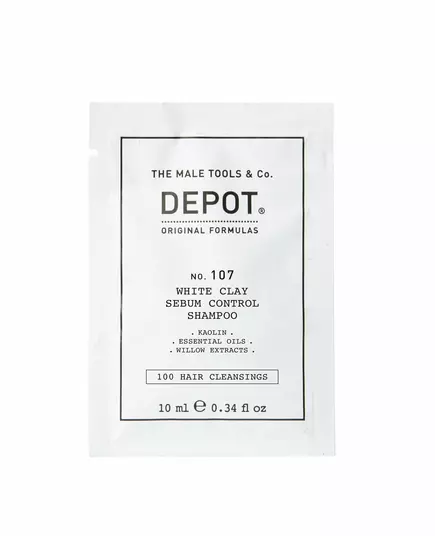 Depot 100 Hair Cleansing No. 107 Kaolin Haarshampoo Zur Regulierung von übermäßigem Talg, 10 ml, Bild 3
