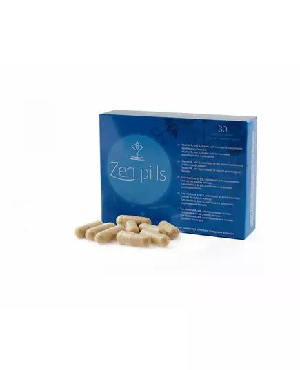500 Cosmetics Zen Pills L-Tryptophan Magnesium Stearate Hops Passiflora L-Theanine Vitamin B6 & Vitamin B1 Control Anxiety & Stress Kapseln 30 kapseln