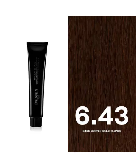 Balmain Professionnel Couleurs Couture Teinture permanente pour cheveux 6.43 Dark Copper Gold Blonde, 60 ml