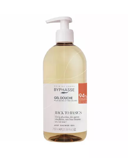 Byphasse Back To Basics Gel douche Pour peau sèche, 750 ml