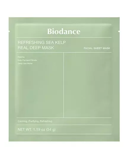 Biodance Refreshing Sea Kelp Reinigung Gesichtsmaske Für das Gesicht, 34 g