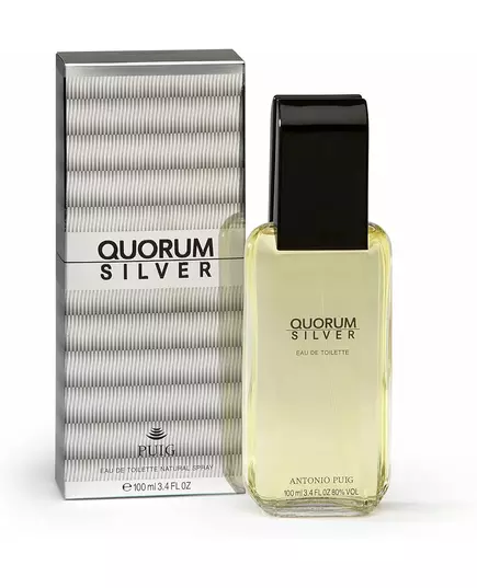 Antonio Puig Quorum Silver Eau de Toilette Für Männer, 100 ml, Bild 3
