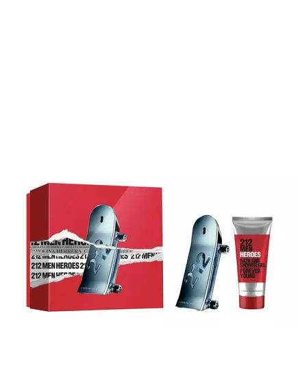 Set Carolina Herrera: 212 Heroes Eau De Toilette For Men 90 ml + 212 Heroes Shower Gel For All Skin Types, 90 ml, Bild 3
