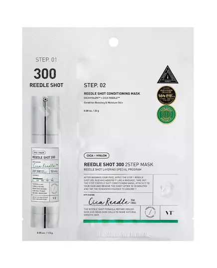 VT Cosmetics Reedle Shot 300 2 Step Éclaircissement Masque facial Pour le visage, 25 g