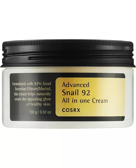 Cosrx Advanced Snail 92 Snail Extract Hydratant et nourrissant Crème Pour le visage, 100 g