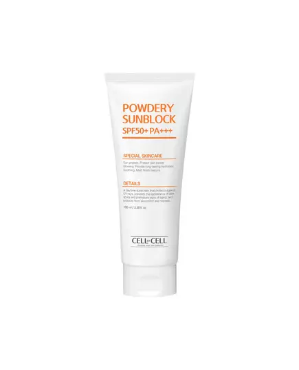 Cell By Cell Powdery Sunblock Schutz der Hautbarriere Sonnencreme Für das Gesicht SPF 50+, 100 ml