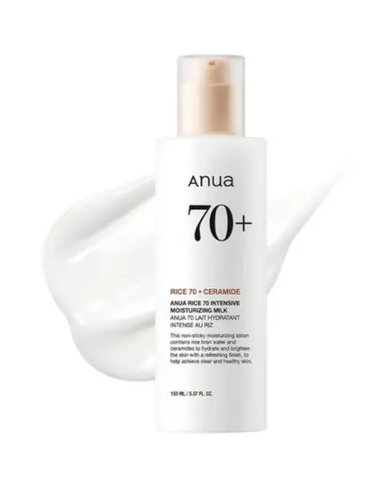 Anua Rice 70 Glow Rice Hydratation intense Lait Pour le visage, 150 ml