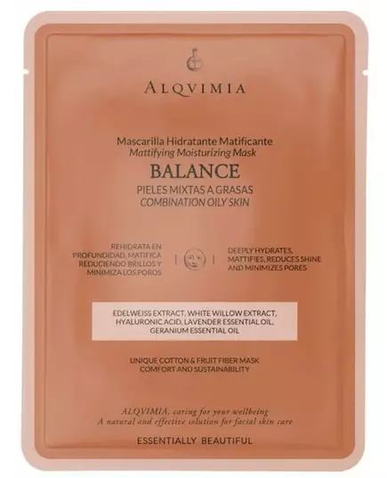 Alqvimia Essentially Beautiful Balance masque visage 1 pc