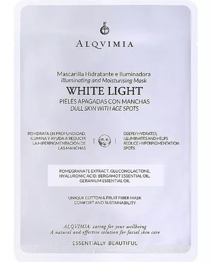 Alqvimia Essentially Beautiful White Light masque visage 1 pc