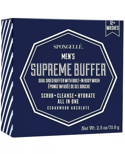 Spongelle Men's Supreme Buffer-Zedernholz Absolut 1St.