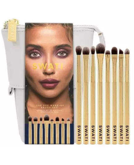 Swati Luxe Eye Make-Up Brush Set Gold 8 pcs